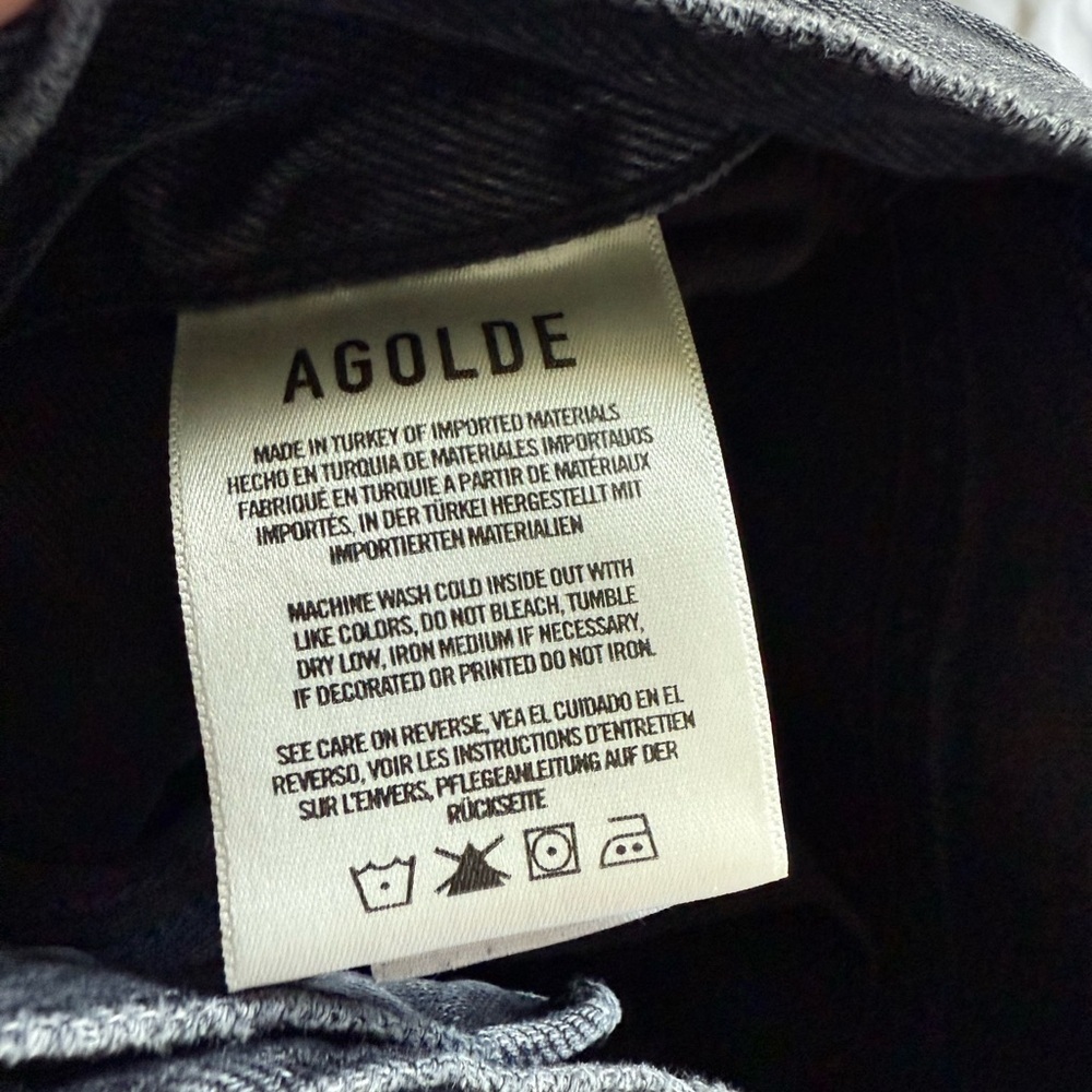 Agolde Women’s Jeans 90s boyfriend style black color size 25 - Picture 8 of 8